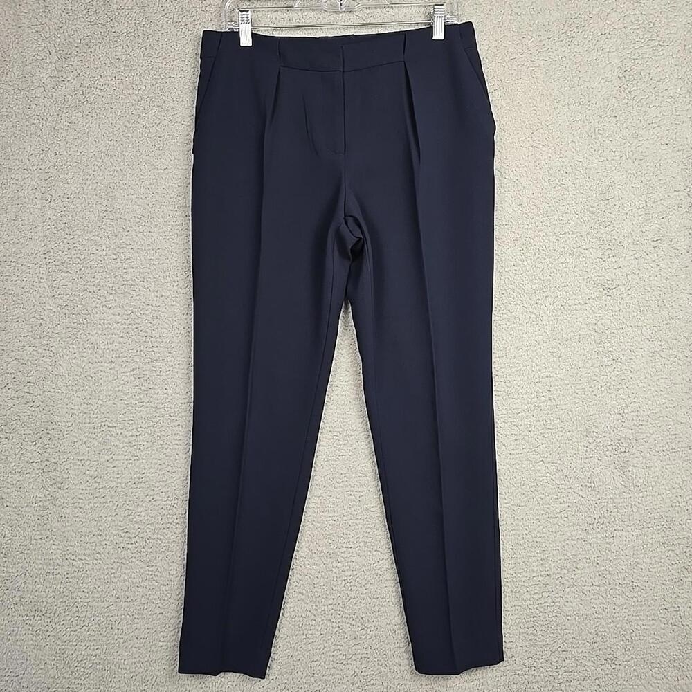 MANGO MNG Women's Suit Pants Size 6 Navy Blue with pocket